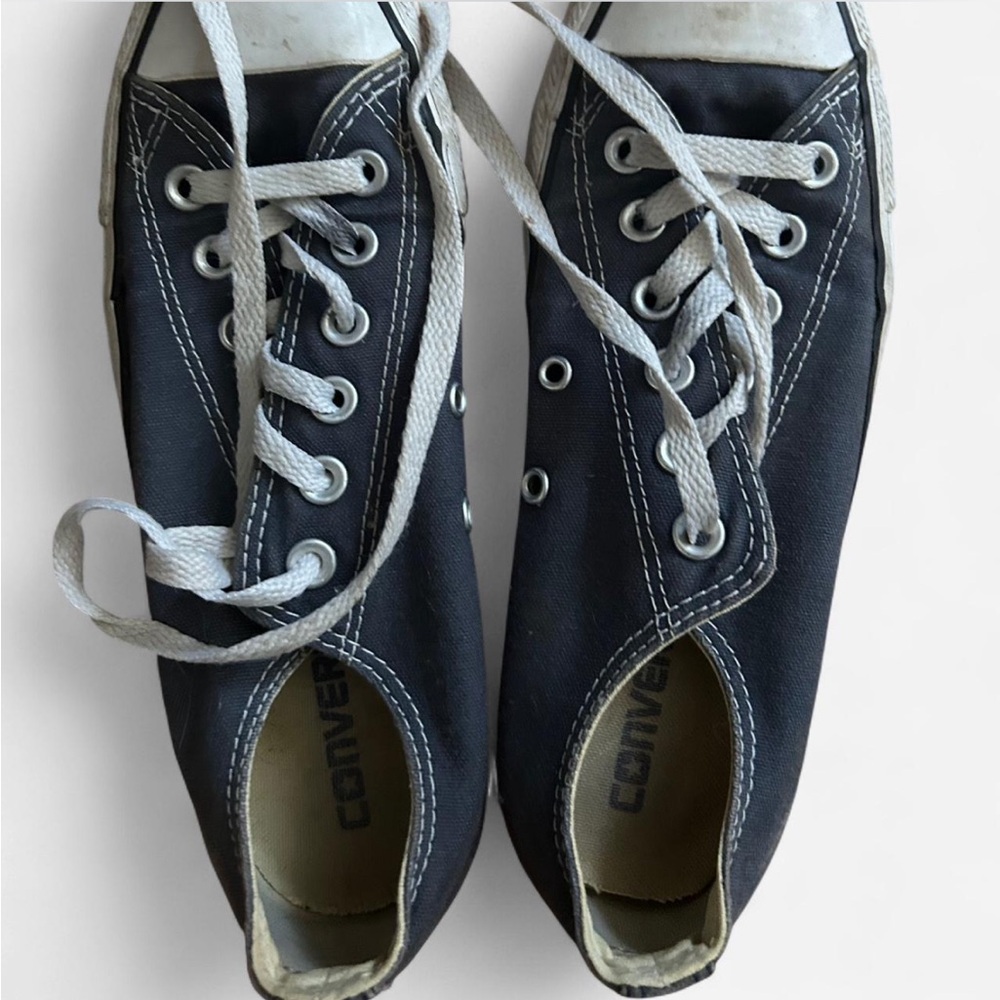Converse Charcoal Canvas Shoes with White Accents